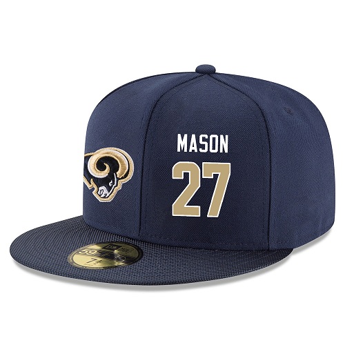 NFL Los Angeles Rams #27 Tre Mason Stitched Snapback Adjustable Player Hat - Navy/Gold